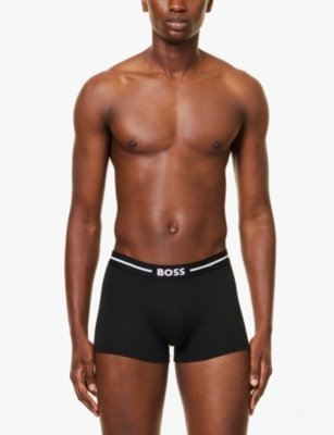 BOSS: Branded waistband stretch-cotton boxer trunks