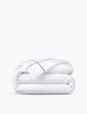 YVES DELORME: Athena bourdon-stitch cotton duvet cover