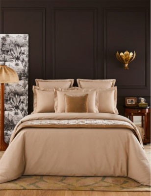 Yves Delorme Dune Triomphe Organic Cotton-sateen Bedcover In Dune