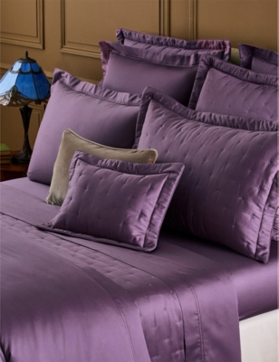 Yves Delorme Iris Triomphe Double Organic-cotton Flat Sheet In Iris
