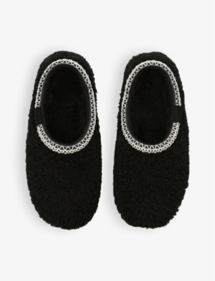 Ugg Womens Tasman Maxi Curly Sheepskin Slippers Black Eur 36 / 3 Uk In Black