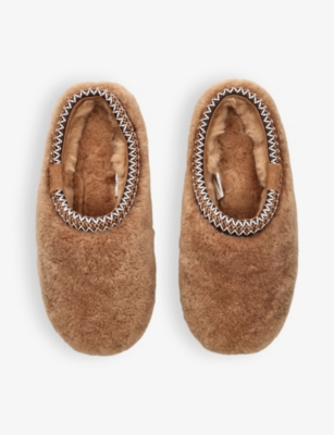 Shop Ugg Womens Tan Tasman Maxi Curly Sheepskin Slippers Eur 41 / 8 Uk