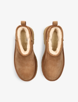 Ugg Brown 'ultra Mini New Heights' Boots In Tan