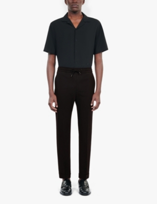 THE KOOPLES: Drawstring tapered-leg stretch-wool trousers