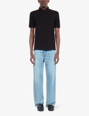 THE KOOPLES: Logo-embroidered short-sleeve cotton-pique polo shirt