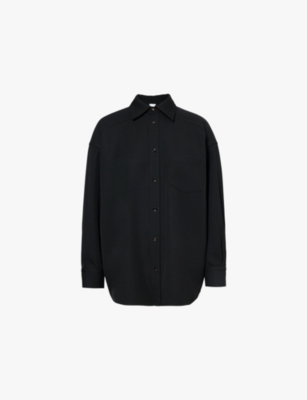 BOTTEGA VENETA: Long-sleeve relaxed-fit wool-twill shirt