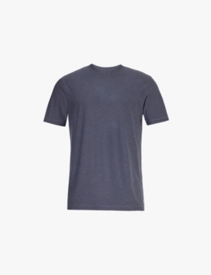 Vuori Mens Azure Heather Crewneck Moisture-wicking Relaxed Fit Stretch-jersey T-shirt In Azure Heather