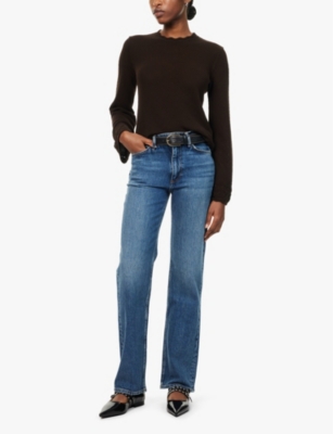 Rag & Bone Harlow Straight-leg Mid-rise Stretch-denim Jeans In Kendra