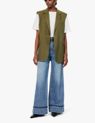 RAG & BONE: Marina wide-leg mid-rise jeans