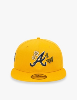 Shop New Era Mens 59fifty Atlanta Braves Cotton-twill Baseball Cap Dark Yellow