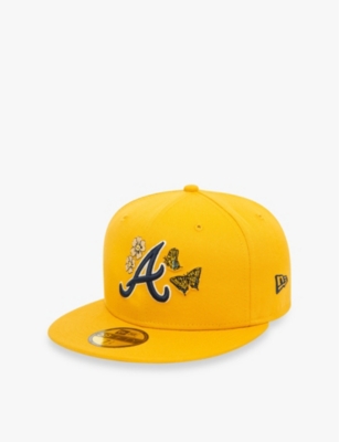 Shop New Era Mens 59fifty Atlanta Braves Cotton-twill Baseball Cap Dark Yellow