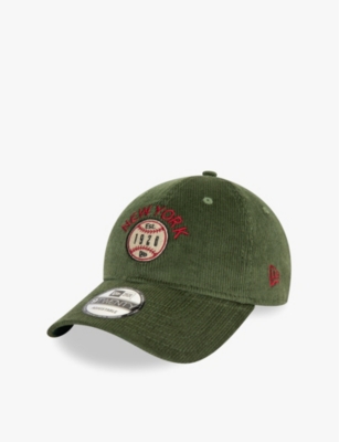 Shop New Era Mens 9twenty New York Corduroy Cotton-blend Baseball Cap Dark Green