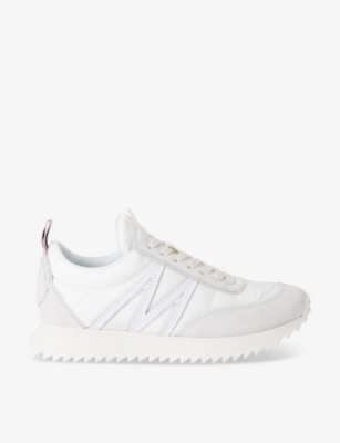 Mens Moncler Pacey Logo-Embroidered Suede and Nylon Low-Top Trainers