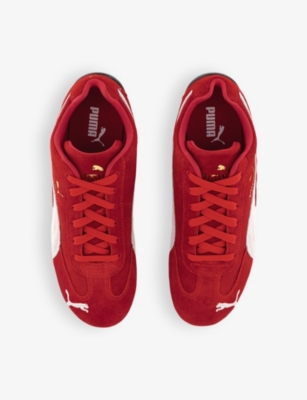 Shop Puma Mens  Red  White Speedcat Og Suede Low-top Trainers