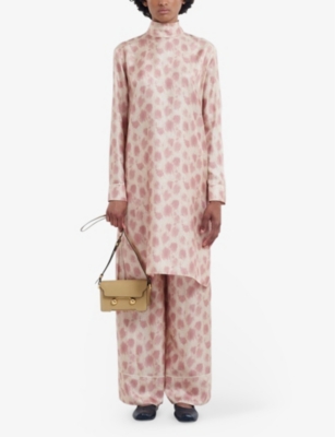 Marni Womens Nomad Trunkaroo Branded-hardware Leather Shoulder Bag In Nomad