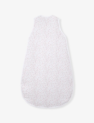 THE LITTLE WHITE COMPANY: Floral-Print Cotton Sleeping Bag 0-6 months