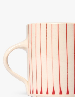 THE CONRAN SHOP: Striped Breakfast large ceramic mug 6.5cm