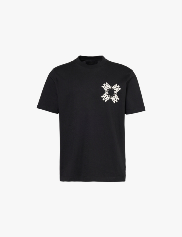 Quad branded cotton-jersey T-shirt