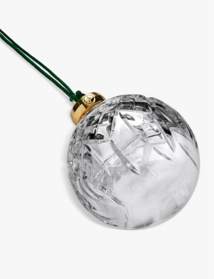 WATERFORD: Lismore crystal Christmas bauble 8cm