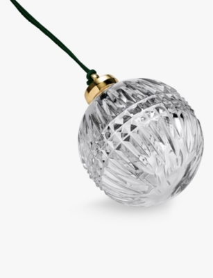 WATERFORD: Lismore Diamond Bauble crystal Christmas ornament 8cm