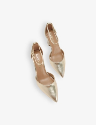 CARVELA WOMENS CARVELA REFINED HEELED FAUX-LEATHER COURTS 