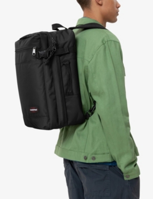 Eastpak Womens Black Transit'r Pack Logo-patch Shell Backpack In Black
