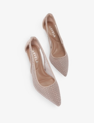 CARVELA WOMENS BLUSH HOTSOX POINTED-TOE MESH COURT HEELS EUR 39 / 6 UK 