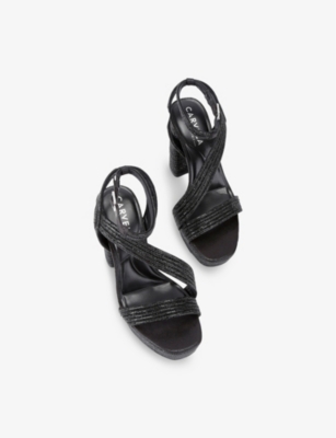 CARVELA WOMENS CARVELA GALA JEWEL-EMBELLISHED WOVEN PLATFORM SANDAL 