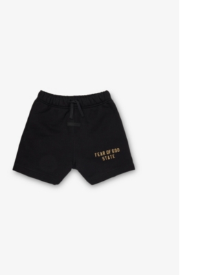 FEAR OF GOD ESSENTIALS: Fleece Soccer two-slip-pockets cotton-blend shorts 2-16 years