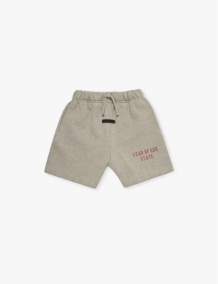 FEAR OF GOD ESSENTIALS: Fleece Soccer two-slip-pockets cotton-blend shorts 2-16 years
