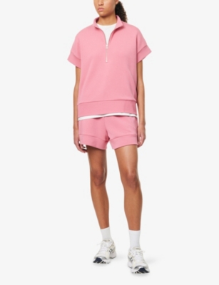 Varley Womens Rapture Rose Atrium High-rise Stretch-woven Shorts In Pink