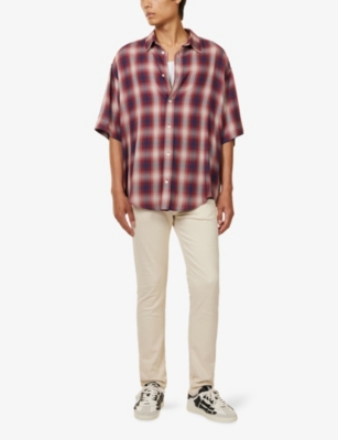 REPLAY: Anbass slim-fit tapered-leg stretch-cotton trousers