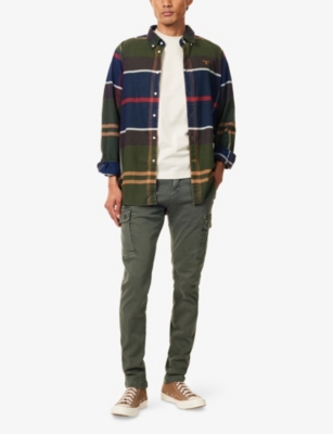 REPLAY: Jaan flap-pocket tapered-leg stretch-cotton trousers