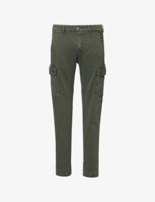 REPLAY: Jaan flap-pocket tapered-leg stretch-cotton trousers