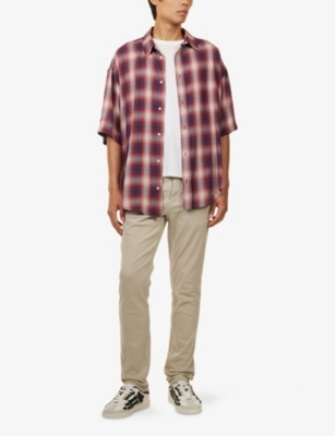 Replay Mens Moon Grey Benni Regular-fit Stretch-cotton Chino Trousers In Moon Grey