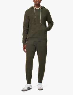 Shop Paige Mens  Donaldson Sweater Kangaroo Pockets Regular-fit Woven Hoody In Shaded Glen