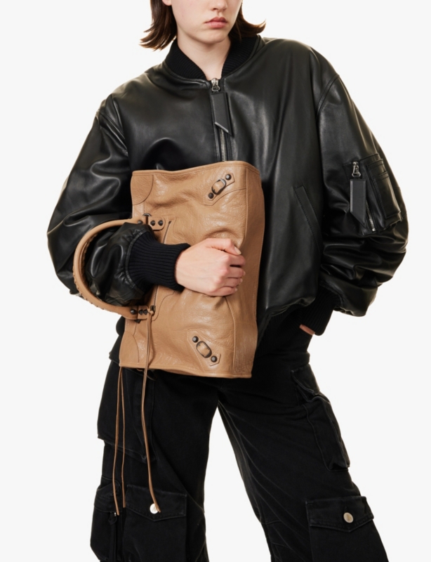Le City medium leather top-handle bag