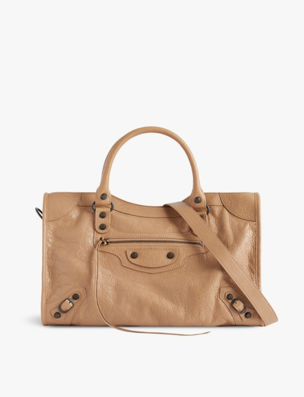 Le City medium leather top-handle bag