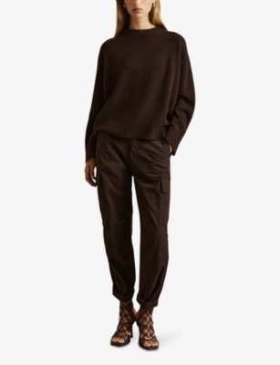 REISS: Elena crew-neck wool-cashmere knitted jumper