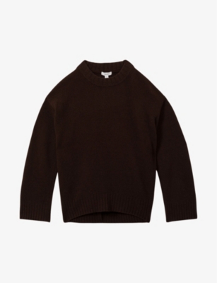 REISS: Elena crew-neck wool-cashmere knitted jumper