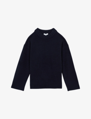 REISS: Elena crew-neck wool-cashmere knitted jumper