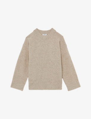 REISS: Elena crew-neck wool-cashmere knitted jumper