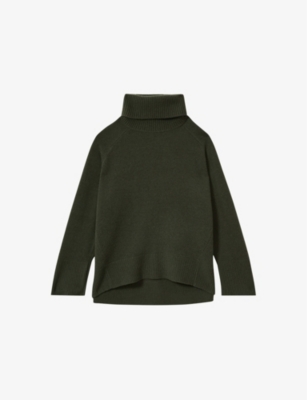REISS: Eliza roll-neck wool-cashmere knitted jumper