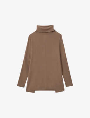 Reiss Sophia Turtleneck Sweater In Taupe