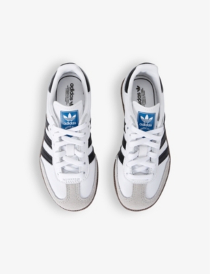 ADIDAS: Samba OG logo-print leather low-top trainers
