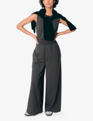 THE WHITE COMPANY: Sleeveless wide-leg stretch-jersey jumpsuit