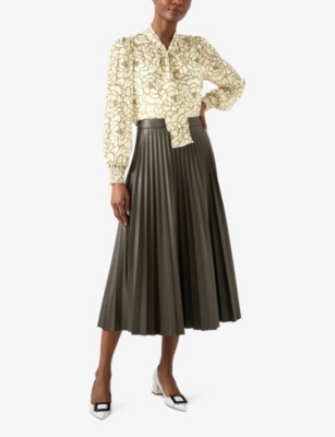 Lk Bennett Womens Mul-cream Penny Silk Blouse In Mul-cream