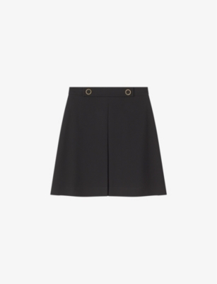 LK BENNETT: Halina pleated woven mini skirt