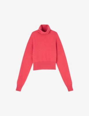 Lk Bennett Isla Merino Wool Turtleneck Sweater In Pin-lipstick Pink
