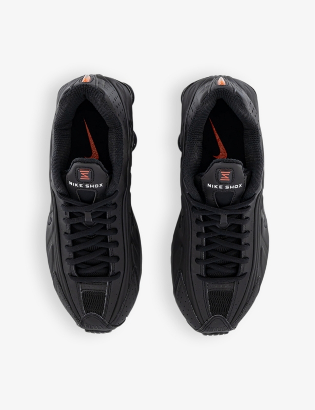 Shox R4 leather and mesh mid-top trainers